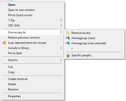 Windows 10: Cách chia sẻ / hủy chia sẻ thư mục