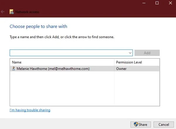 Windows 10: Cách chia sẻ / hủy chia sẻ thư mục
