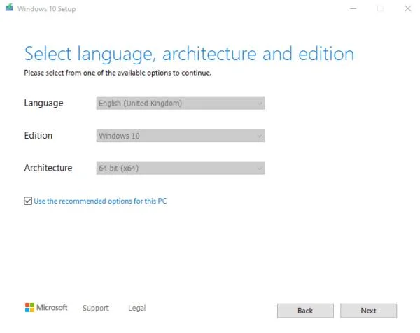 Truyền tải bản cài đặt Windows 10