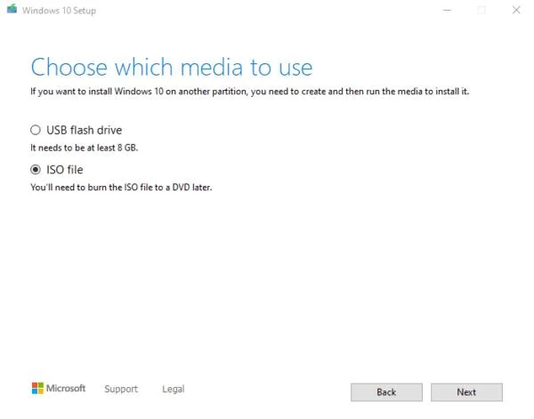 Truyền tải bản cài đặt Windows 10
