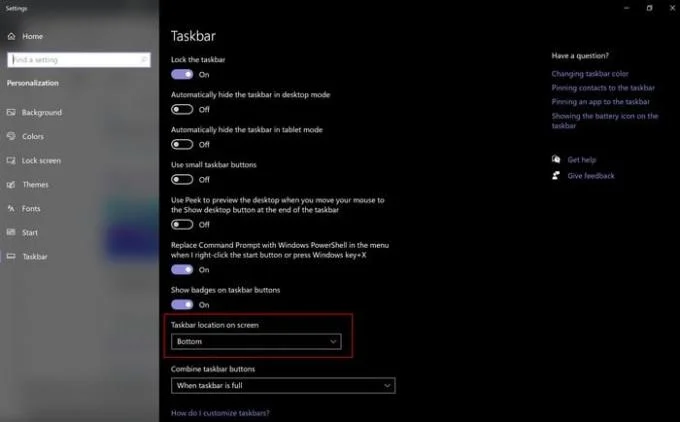 Windows 10: Cómo cambiar la ubicación de la barra de tareas