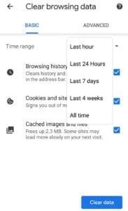Chrome voor Android: geschiedenis verwijderen