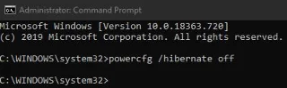 Windows 10: Bật / Tắt chế độ ngủ đông