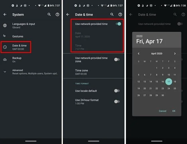 Jak naprawić zły czas na Androidzie