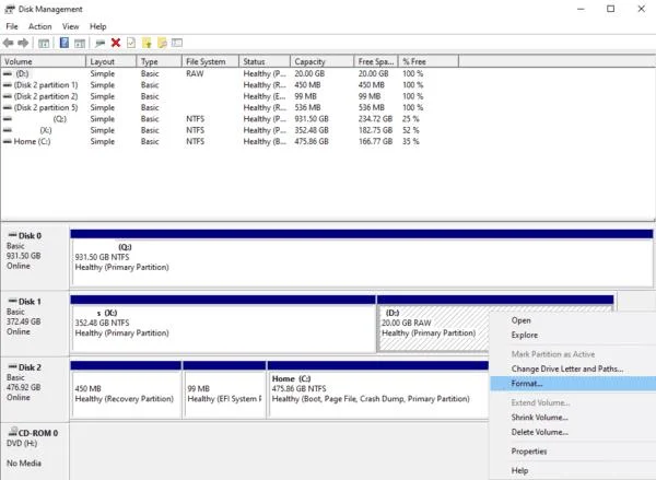 Windows 10: Cách định dạng ổ cứng