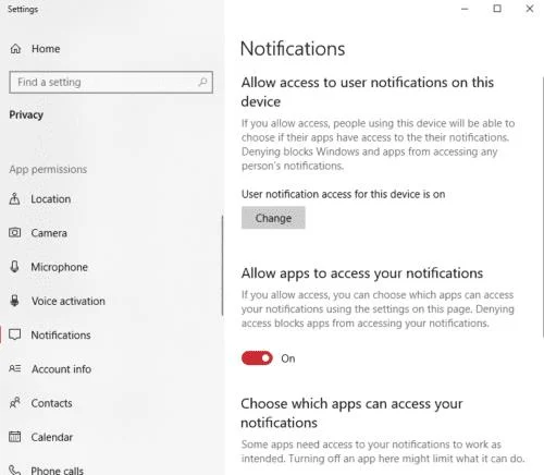 Windows 10: Chặn ứng dụng tạo thông báo