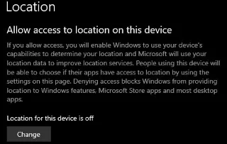 Windows 10: deshabilite los servicios de ubicación