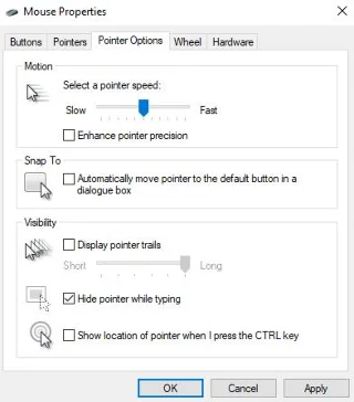 Windows 10: Cách tắt Mouse Trail