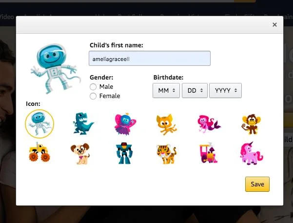Konfigurowanie profili Amazon Prime dla dzieci
