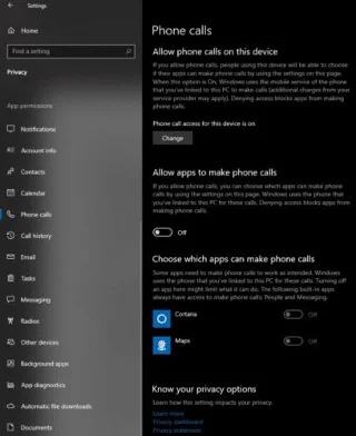 Windows 10: Chặn ứng dụng thực hiện cuộc gọi điện thoại