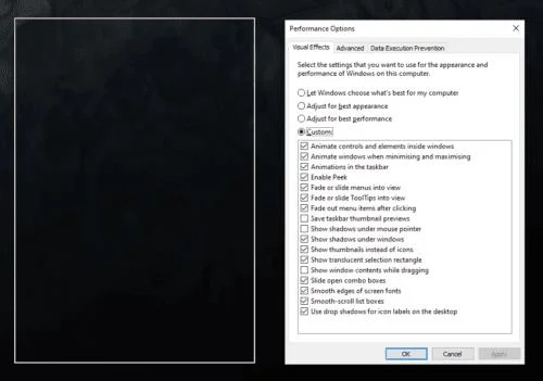 Windows 10: Ẩn / Hiện nội dung cửa sổ trong khi kéo