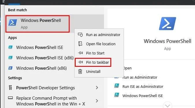 7 formas de abrir PowerShell en Windows 10