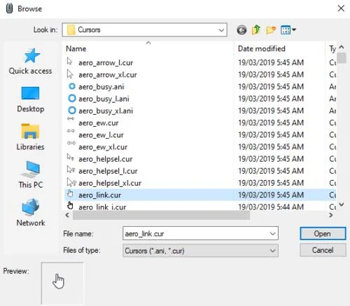 Windows 10: Cách thay đổi biểu tượng chuột