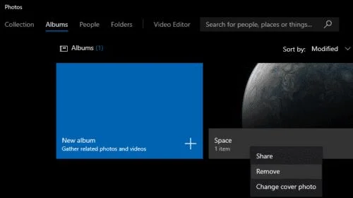 Windows 10: Xóa một Album trong Ứng dụng Ảnh