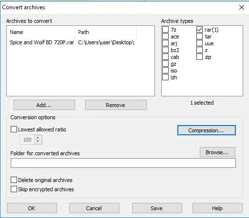 Cómo convertir un archivo RAR a ZIP