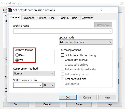 Cómo convertir un archivo RAR a ZIP