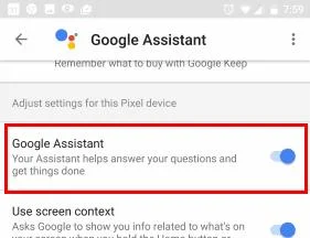 Google Pixel: włącz lub wyłącz Asystenta Google