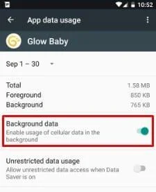 Configurer les données d'arrière-plan sur Android 7.0