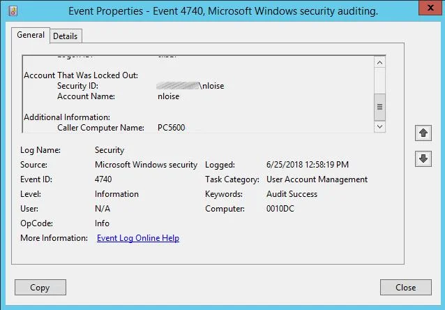 Jak znaleźć blokujące komputer konto Active Directory?