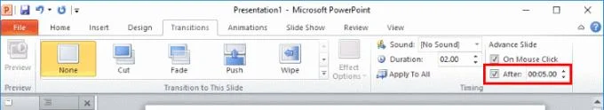 如何自動推進 PowerPoint 2016 幻燈片