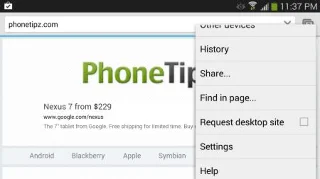 Android — Hoe bekijk ik de desktopversie van webpagina's?