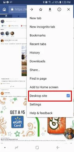 Bekijk de volledige desktopversie van Facebook op Android