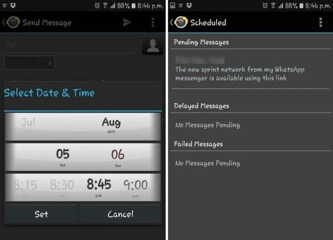 Een SMS-bericht plannen op elk Android-apparaat