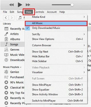 Como mostrar ou ocultar músicas do iCloud no iTunes