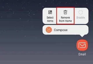 Hoe het pictogram van het startscherm van de Galaxy S9 te verwijderen