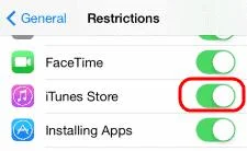 Falta el ícono de iTunes Store en iPhone o iPad