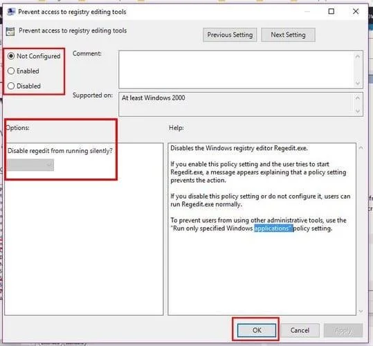 Cách tắt quyền truy cập vào Registry Editor - Windows 10