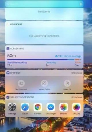 Widget Suggestions d'application Siri sur iPhone et iPad