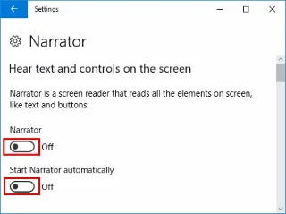 Windows 10: deshabilitar la voz del narrador