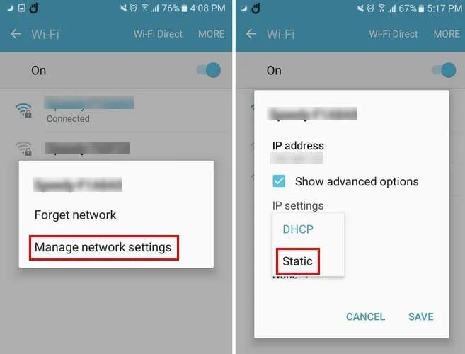AndroidでIPアドレスを取得する際の一般的な問題を修正する方法