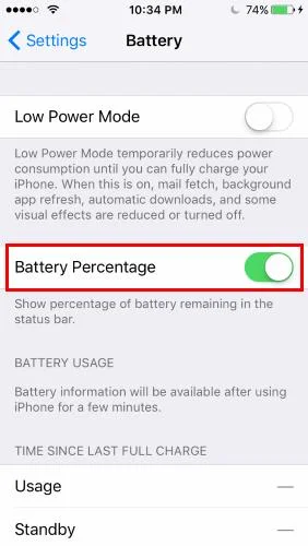 Włącz miernik procentowy baterii na iPhonie, iPadzie lub iPodzie Touch