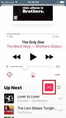 Shuffle-modus in- of uitschakelen op iPhone of iPad