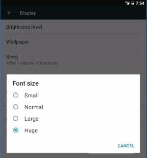 Android: tekstgrootte in apps vergroten
