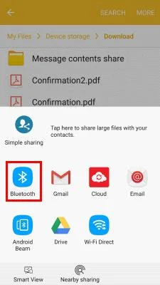 Bluetooth経由でAndroidとWindows10間でファイルを転送する