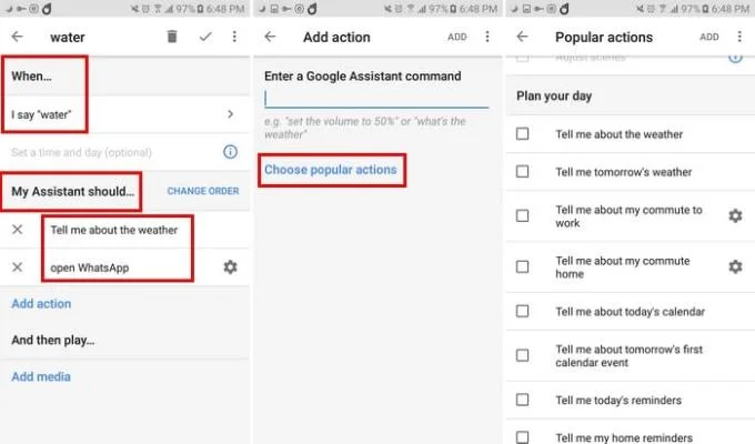 Cách thiết lập quy trình của Trợ lý Google