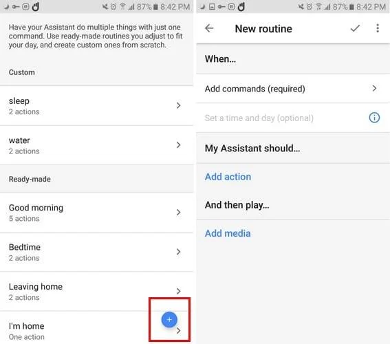 Cách thiết lập quy trình của Trợ lý Google