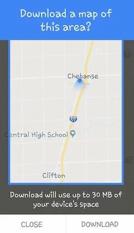 Een Google Map downloaden voor offline gebruik