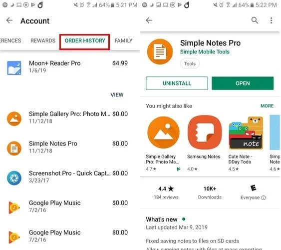 Hoe krijg ik een terugbetaling op Google Play