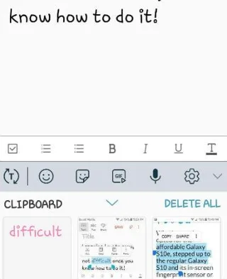 Hoe te knippen, kopiëren en plakken op een Samsung Galaxy S10