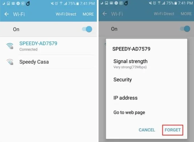 Wat te doen als u geen verbinding kunt maken met wifi - Android