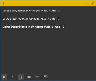 Sử dụng Sticky Notes trong Windows Vista, 7 và 10