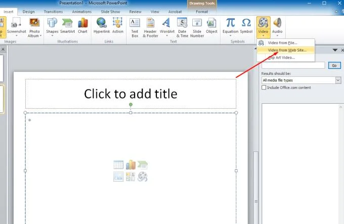 Incorporare un video di YouTube in una diapositiva di PowerPoint