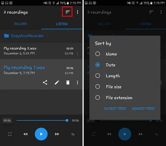 Easy Voice Recorder Pro: Hướng dẫn cơ bản