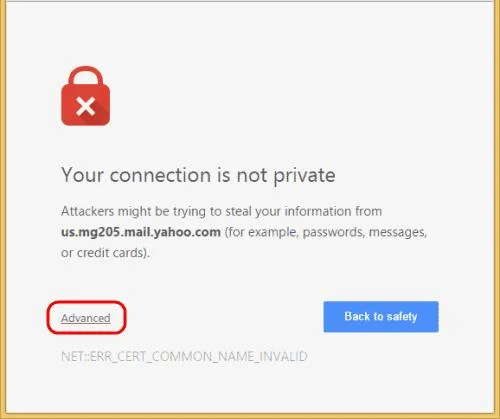 Chrome: Ignore a mensagem “Sua conexão não é particular”