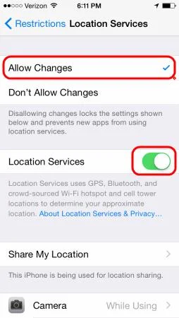 Kan de instelling voor locatieservices niet wijzigen op iPhone, iPad of iPod Touch