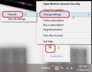 允許通過 McAfee Personal Firewall 訪問程序